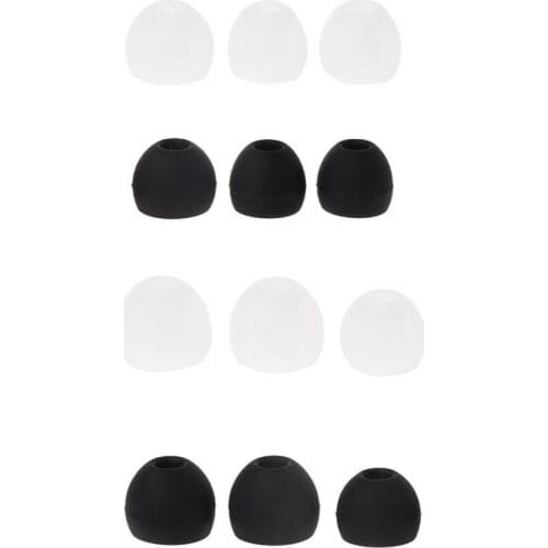ALITER 6 Pairs(S/M/L) Soft Silicone Replacement Eartips Earbuds For Earphone Headphone