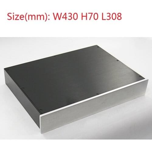 Size W430 H70 L308 Aluminum Chassis Preamp DAC Chassis DIY Box Amp Enclosure Preamp BZ4307
