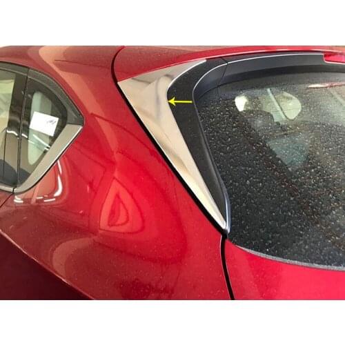 Car Rear Tail Spoiler Side Triangle Molding WINDOW Bezel Trim Sticks 2pcs For Mazda CX-5 CX5 2nd Gen 2017 2018 2019 2020