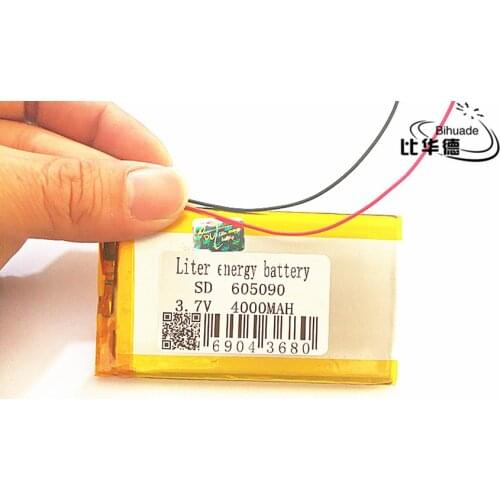 Free shipping 10pcs/lot Polymer lithium ion battery 3.7 V 4000mah 605090 can be customized CE FCC ROHS MSDS