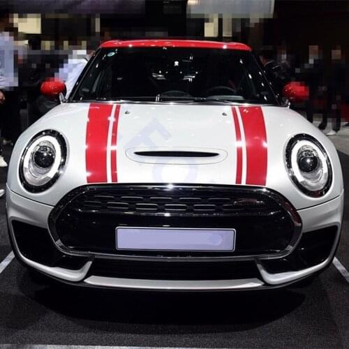 Car Styling Hood Decor Decal Color Stripes KK Sticker For MINI Cooper S Countryman Clubman Paceman R56 R60 R61 F54 F55 F56