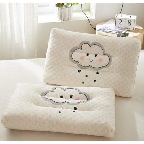 Kids Pillow Natural Latex Baby Bed Pillows For Sleeping Cartoon Printing Children Pillows For 0-12 Years Old