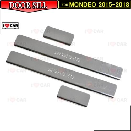 Door sills for Ford Mondeo 2015- scuff plate guard stainless door sills sticker car styling interior decoration protection