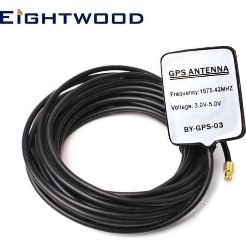 Eightwood External Car GPS Antenna With MCX Male Connector 1575.42 MHz 3M Active Aerial GA03 for TomTom Garmin Navman Clarion