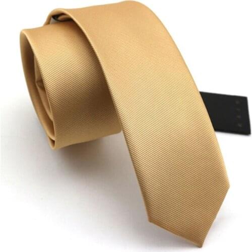 High Quality 2019 New Designers Brands Fashion Business Casual 6cm Slim Ties for Men Necktie Golden Formal Wedding with Gift Box