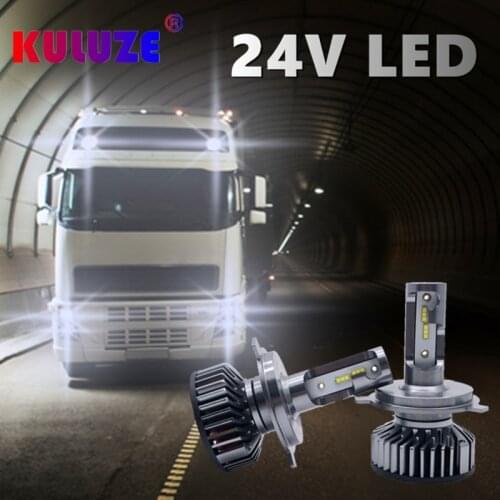 KULUZE 24V Led Bulb For Trucks H4 H7 H1 H3 H11 6000K 30W 7000LM Low Beam High Beam Super Bright Led Headlight Truck Light Only