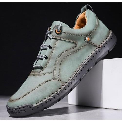 Mens Shoes Casual Sneakers Mens Genuine Leather Shoes Driving Handmade Luxury Leather Shoes Men Loafers Moccasins Sneakers