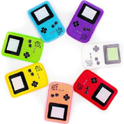 Game Console Patches Embroidered Iron on Patches DIY Motif Stripes Clothes Stickers Astronaut Badges for Clothes Accessories