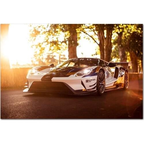 Ford GT Mk II Sport Car Wall Art Posters and Prints Framed Canvas Painting For Home Decor