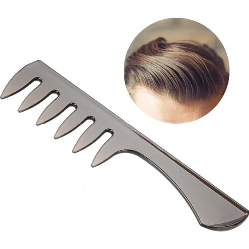 New Oil Hair Comb Portable Round Comb Teeth Mustache Hair Comb Men Hairdressing Wide Teeth Comb Beard Oil Head Styling Comb