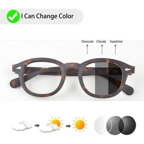 Band Johnny Depp Photochromic Sunglasses Man Woman Vintage Acetate Chameleon Sun Glasses ZOLMAN Change Color Eyewear Top Quality