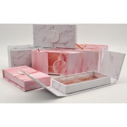 Wholesale false eyelash packaging box lash boxes packaging custom logo faux cils mink eyelashes magnetic square case bulk vendor