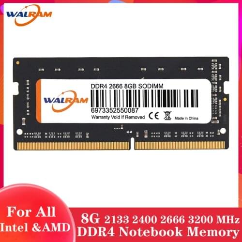 WALRAM DDR4 Laptop Memory 8GB ddr4 memoria Ram 2133MHz 2400MHz 2666MHz 3200MHz RAM 1.2V 260PIN Sodimm Notebook Memory