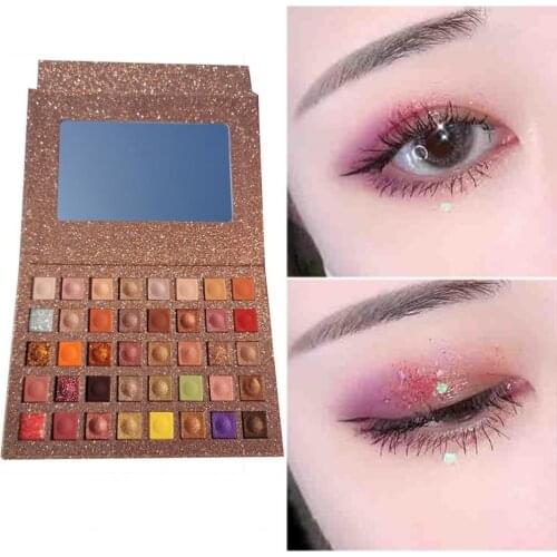 32g Eyeshadow Palette Holographic Long Lasting Beauty Accessory 40 Colors Shiny Matte Eye Pigment Eye Shadow Pallete for Girl