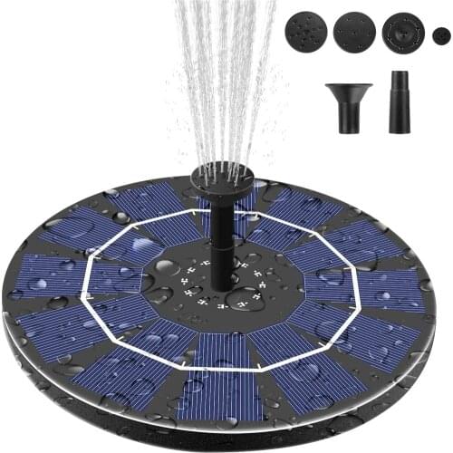 Floating Solar Fountain Garden Water Fountain Pool Pond Decoration Solar Panel Powered Fountain Water Pump Garden Decoration