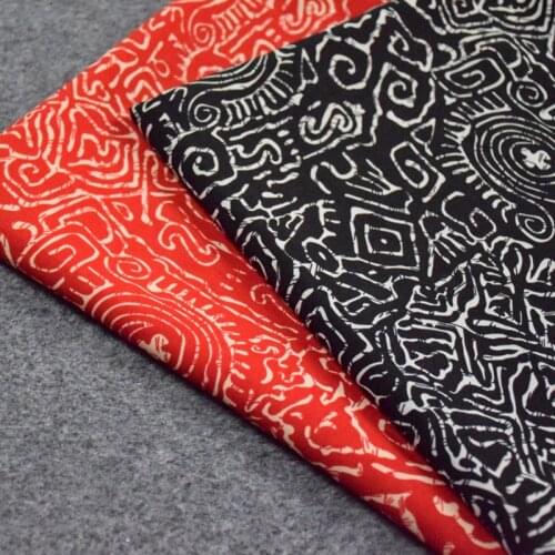 Half Meter Fashion Geometric Pattern Print High Grade Chiffon Fabric For Dress Cheongsam Ladys Garment Sewing Tissue T1685