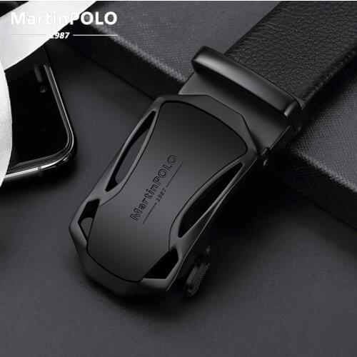 MARTINPOLO Famous Brand Belt Men Top Quality Genuine Luxury Leather Belts for Men,Strap Male Metal Automatic Buckle MP05201P