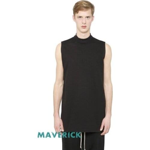 S-5XL! 2016 Mens clothing Ro summer o-neck T-shirt gd woven vest tee turtleneck t-shirt plus size Singer costumes