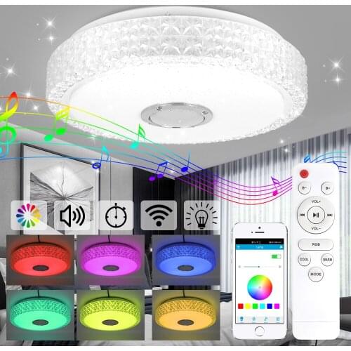 48W WiFi Modern LED Ceiling Light Home Lighting APP bluetooth Music Light Bedroom Lamp Smart Ceiling Lamp Remote Control