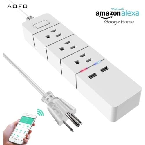 WiFi Power Strip Smart Surge Protector with Individual Control - Works with Alexa Google Home - Smart Surge Protector with USB