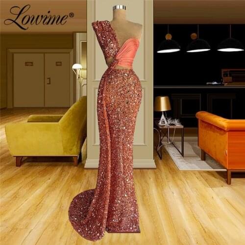 Lowime Sequin Mermaid Evening Dresses Long Evening Gowns 2021 Robes Plus Size Custom Made Wedding Party Dress Vestidos De Fiesta
