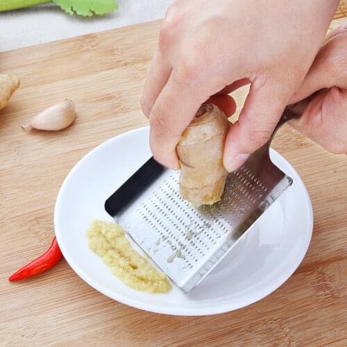 1pcs Ginger Garlic Wasabi Grater Crusher Garlic Press Device Chopper Cutter Garlics Peeler Kitchen Tools Stainless Steel