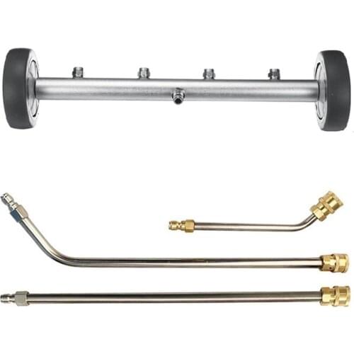16 inch Metal Pressure Washer Undercarriage Cleaner 1500-4000 PSI Water Broom with 3 Wands Car Washer Cleaning Tool