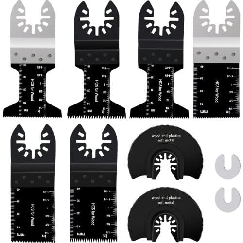 24pcs Oscillating Tool Blades Universal Oscillating Blades Multi Tools Kit For Wood Metal