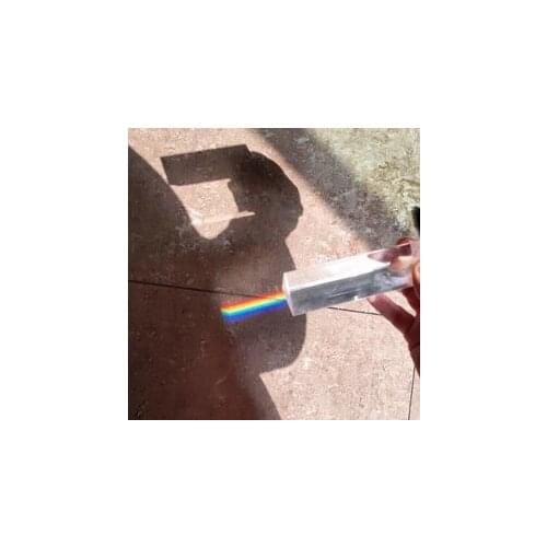 30X30X50mm Triangular Prism BK7 Optical Prisms Glass Physics Teaching Refracted Light Spectrum Rainbow Children Students Present