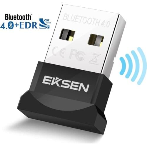 EKSEN Bluetooth 4.0 Dongle Adapter, Plug and Play on Windows 10, 8, 7, Vista XP for Bluetooth Speaker, Headset, Keyboard, Mouse