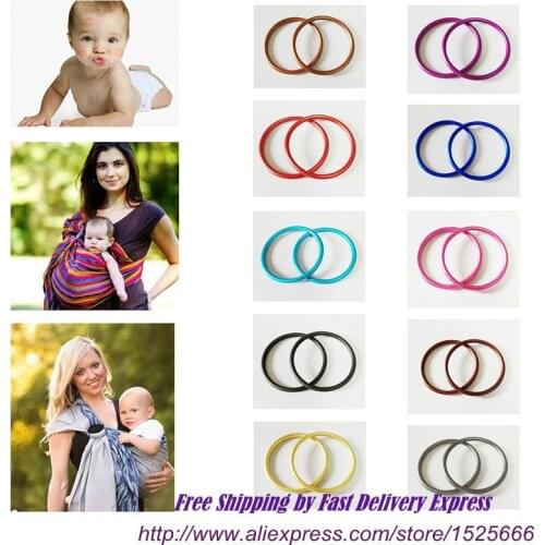 Free Shipping Wholesale 200pcs/100pairs 2.5" baby carrier Aluminium Rings for Slings