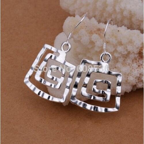 Free Shipping Wholesale fashion jewelry Earrings ,S925 Sterling Silver color Jewelry Earrings . QE344