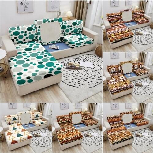 Sofa Seat Cushion Cover Chair Cover Pets Kids Furniture Protector Sofa Cover Elastic Removable Slipcover Washable Polyester