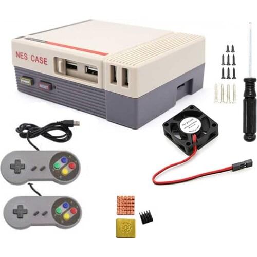 Raspberry pi NES NESPI CASE Retroflag Case with Cooling Fan Designed +Heat Sink+Gamepad for Raspberry Pi 3 / 2 / B
