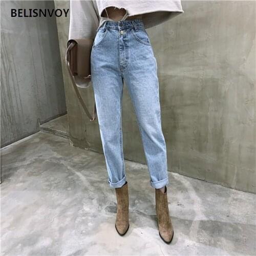 Vintage High Waist Straight Jeans for Women Trousers Loose Female Denim Pencil Pants Blue Zipper Ladies Streetwear Jeans Mujer