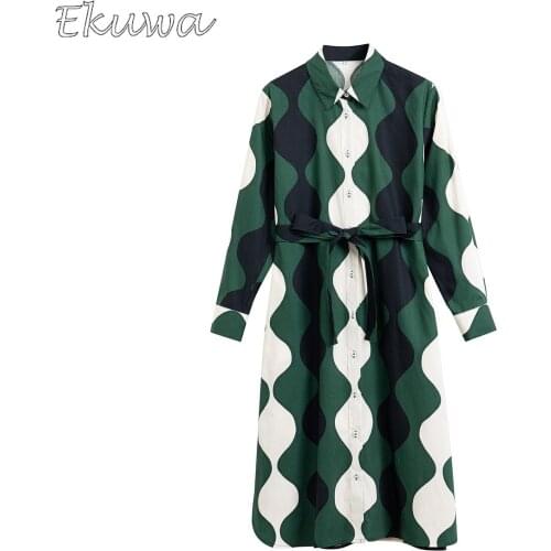 EKUWA Long Sleeve Summer Dresses