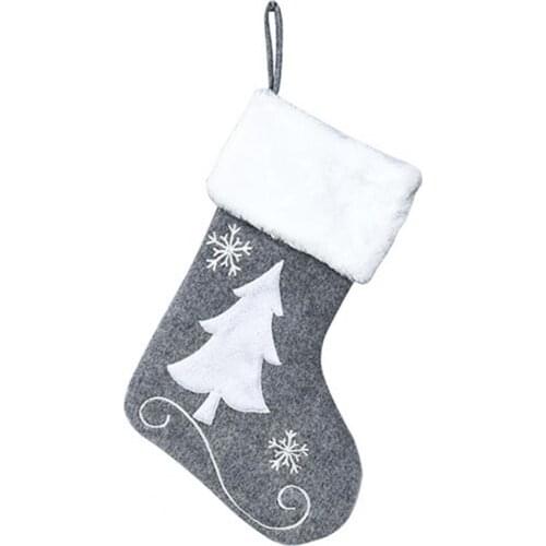 Lightweight Good Hanging Christmas Stockings Decoration Plush Hanging Stockings No Odor for Home