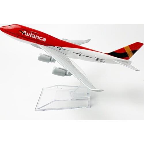 Colobia AVIANCA Airlines 747 Plane Model 16CM 1:400 airplane B747 model with base alloy aircraft plane toy model