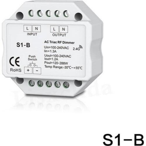 5piece New S1-B AC100-240V AC Triac RF Dimmer Output 100-240VAC 1A 240W Push Dimmer Switch