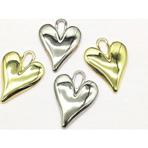 New arrival! 35x26mm 50pcs Zinc Alloy Heart shape Charm for Handmade Necklace Earring DIY Parts,Jewelry Findings & Components