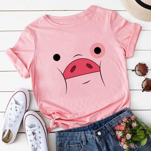 New Product Launches Cartoon Prints Pink T Shirts And Personalized Streetwear Shirts Comfortable T-shirts Unisex Fashion Tshirts