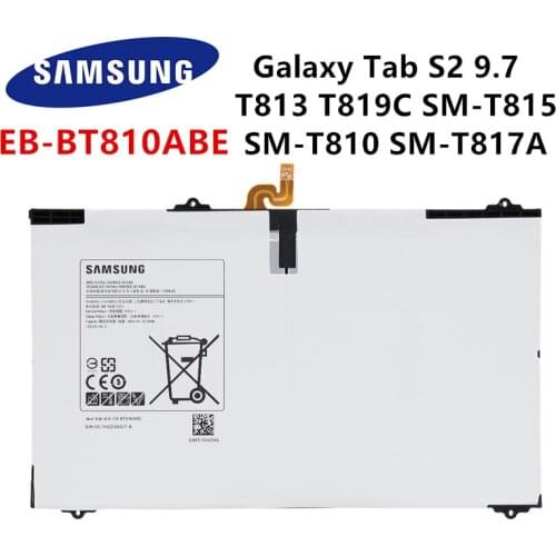 SAMSUNG original EB-BT810ABE 5870mA Tablet Battery For Samsung Galaxy S2 9.7 T815C SM-T815 SM-T810 SM-T817A T813 T819C T815Y