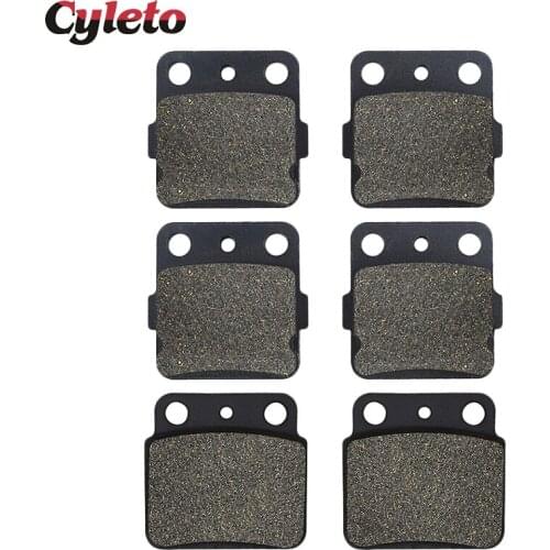 Cyleto Motorcycle Front Rear Brake Pads for SUZUKI LTZ400 LTZ 400 Quadsport 2003 2004 2005 2006 2007 2008 2009 2010 2011-2014