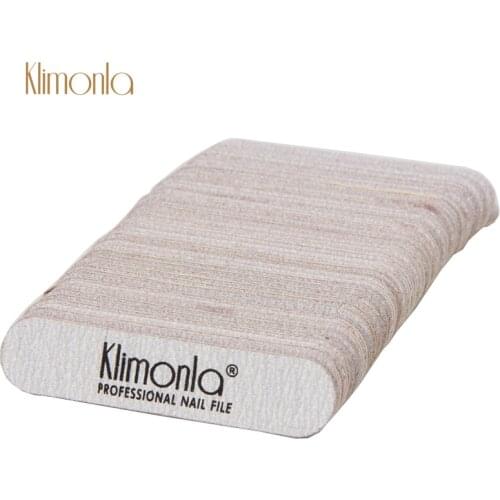 50Pcs/Lot Klimonla Sandpaper Nail File 180/240 Grit Gray Professional UV Gel Polish Buffer Block Pedicure Beauty Tools Straight