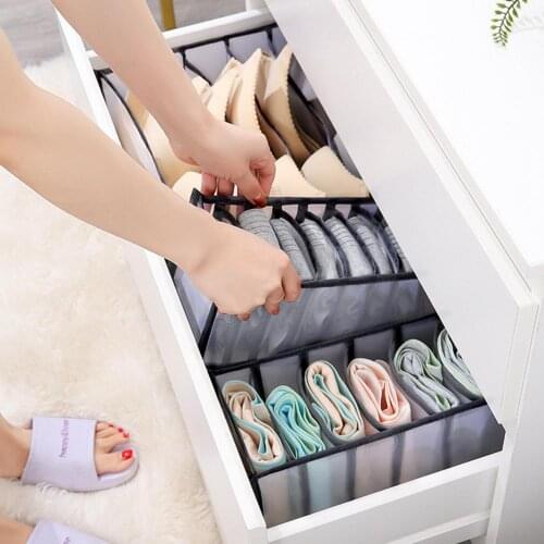 Practical Underwear Drawer Organizer Closet Storage Organizer Set Bras Socks Storage Drawer Divider For Underwear Socks Storage