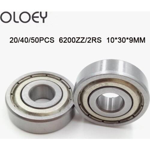 6200ZZ/2RS Deep Groove Ball Bearings 12mm x 30mm x 9mm Double Sealed Chrome Steel High Precision And Corrosion Resistance