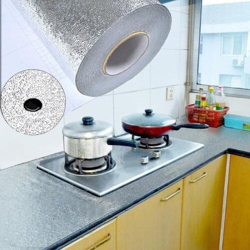 Anti-Fouling Self-Adhesive Kitchen Sticker Wall Sticker Water Proof Aluminum Foil