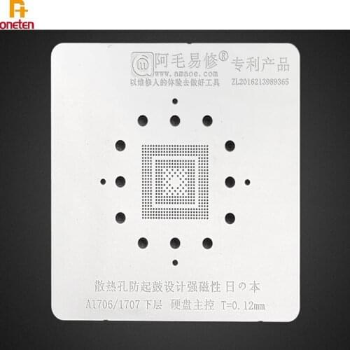 Amao BGA Reballing Stencil For APPLE Macbook A1706 A1707 Nand Master CPU UPPER Dower Planting Net
