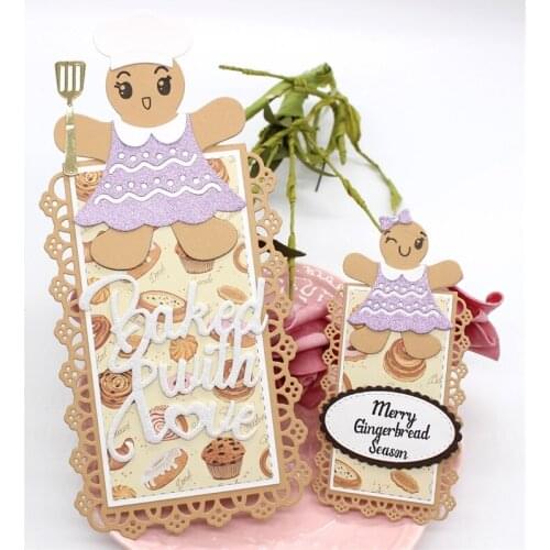 KSCRAFT Gingerbread Man Label Metal Cutting Dies Stencils for DIY Scrapbooking/photo album Decorative Embossing DIY Paper Card