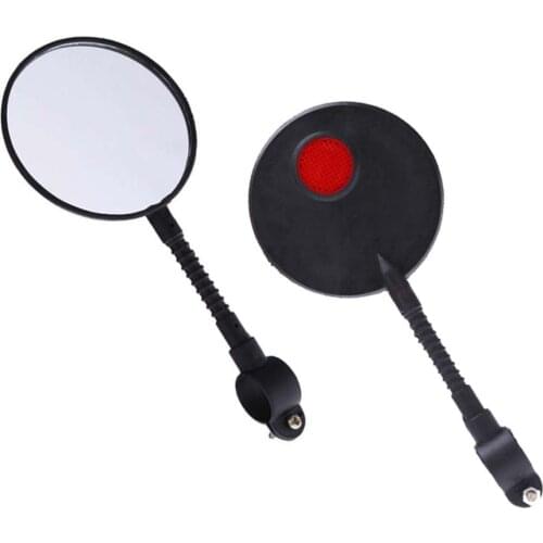 Bicycle Mirror Adjustable Flexible Cycling Rear View Convex Mountain Bike Handlebar Rearview Mirror Cycle Bike Accessories